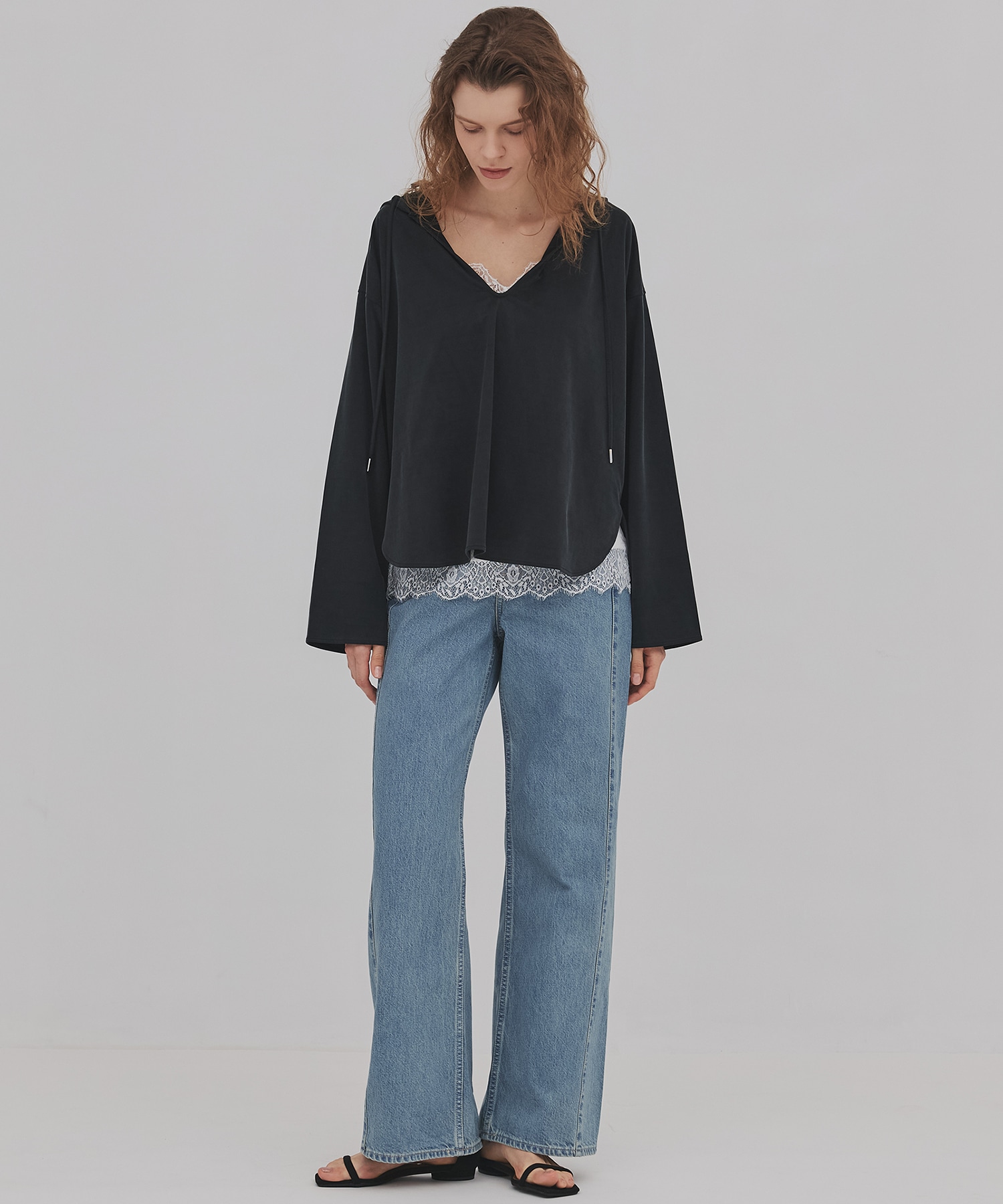 【再入荷】レーストリムキャミソール