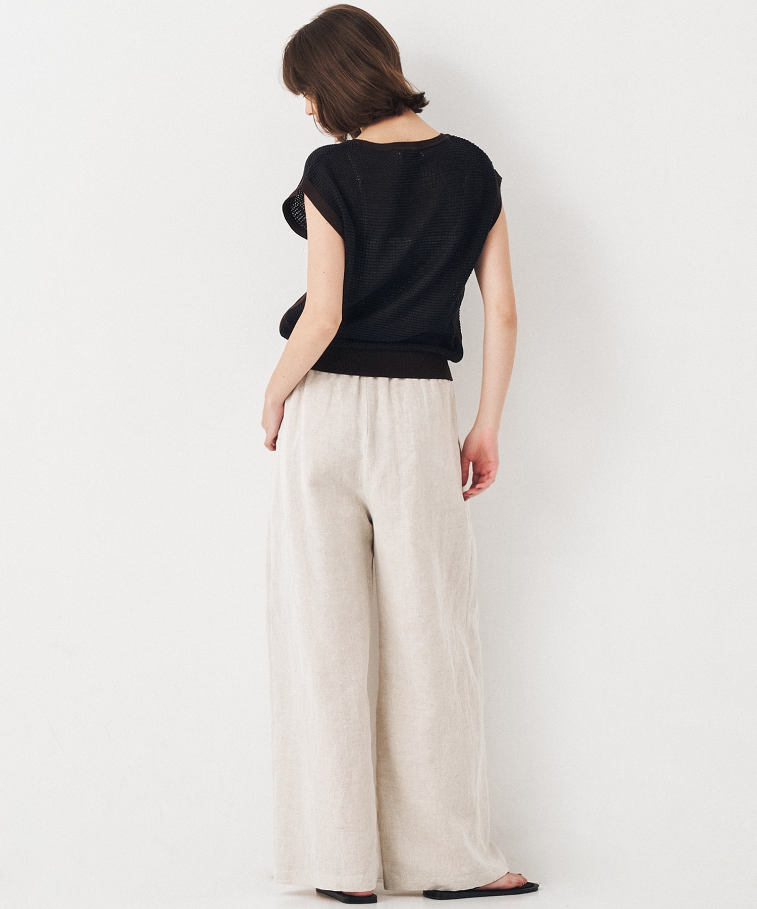 【再入荷】コットンリネンコクーンワイドパンツ