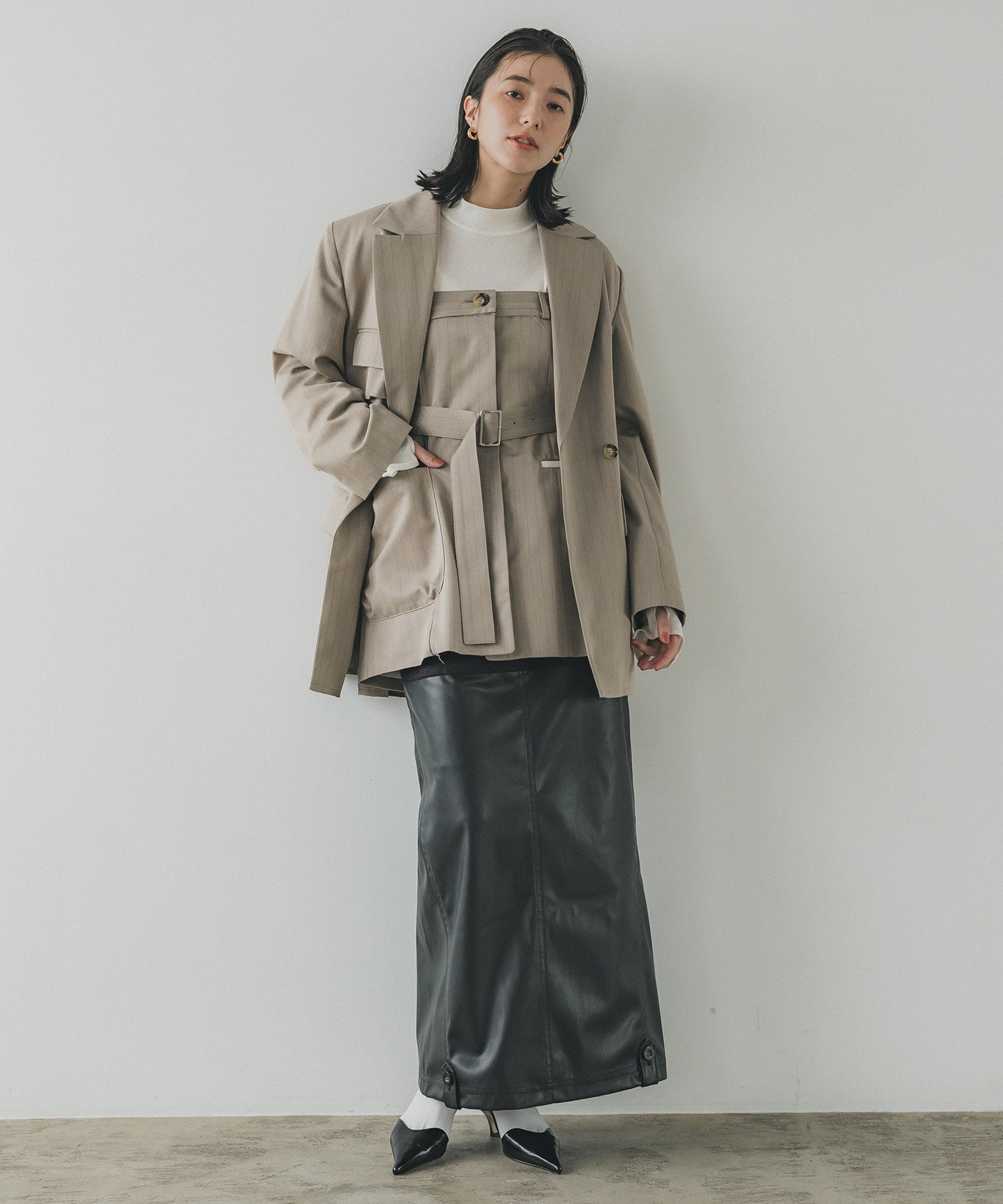 ワークマキシストレートスカート
