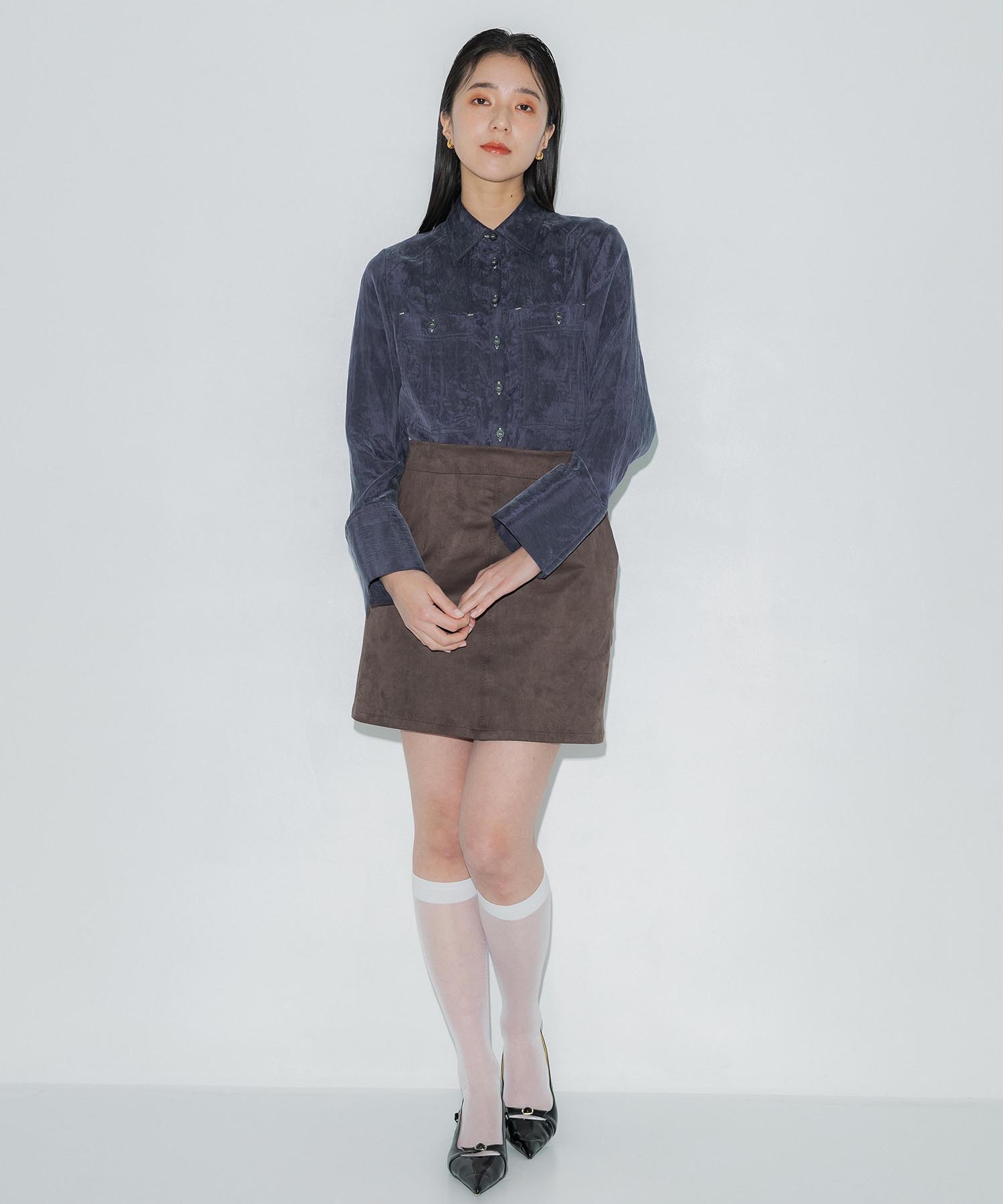 【完売間近】ステッチワークミニスカート