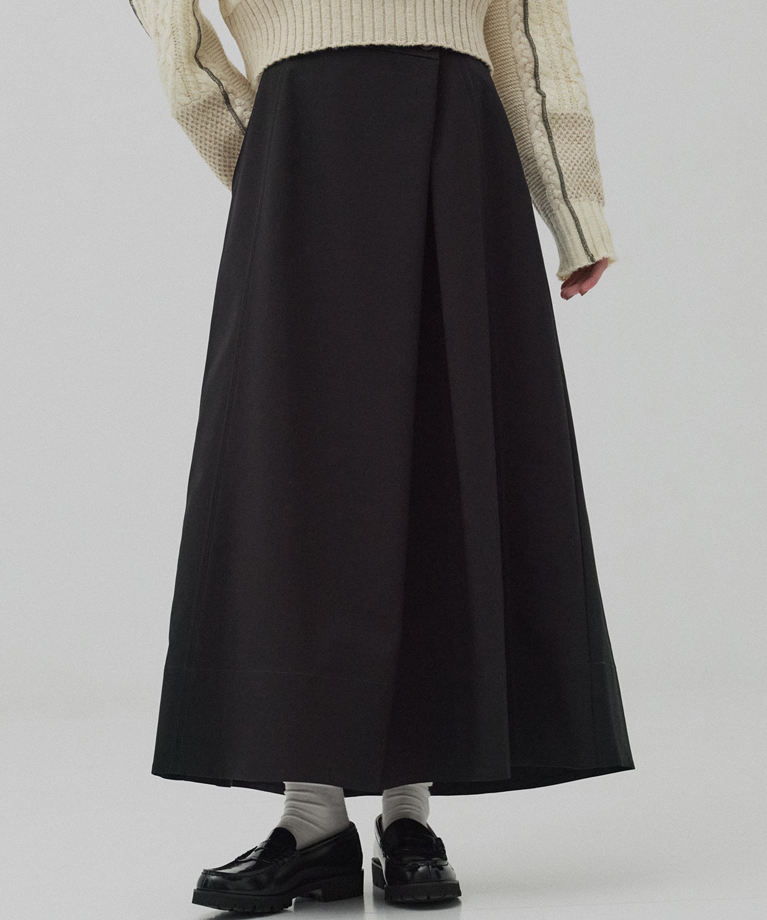 【残り僅か】ラップフレアスカート