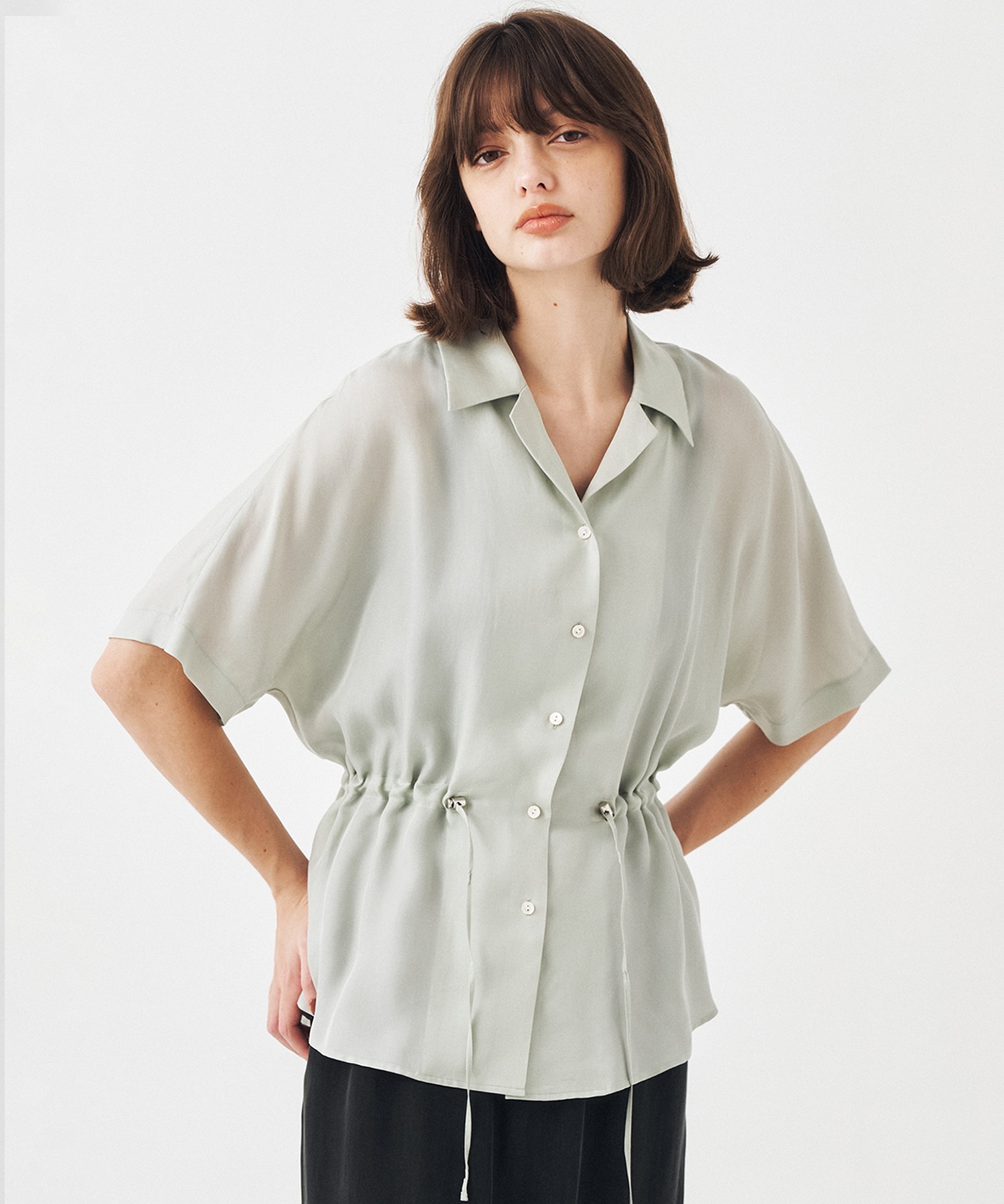 【WEBのみ再入荷｜残り１点】ピーチキュプラドロストシャツ