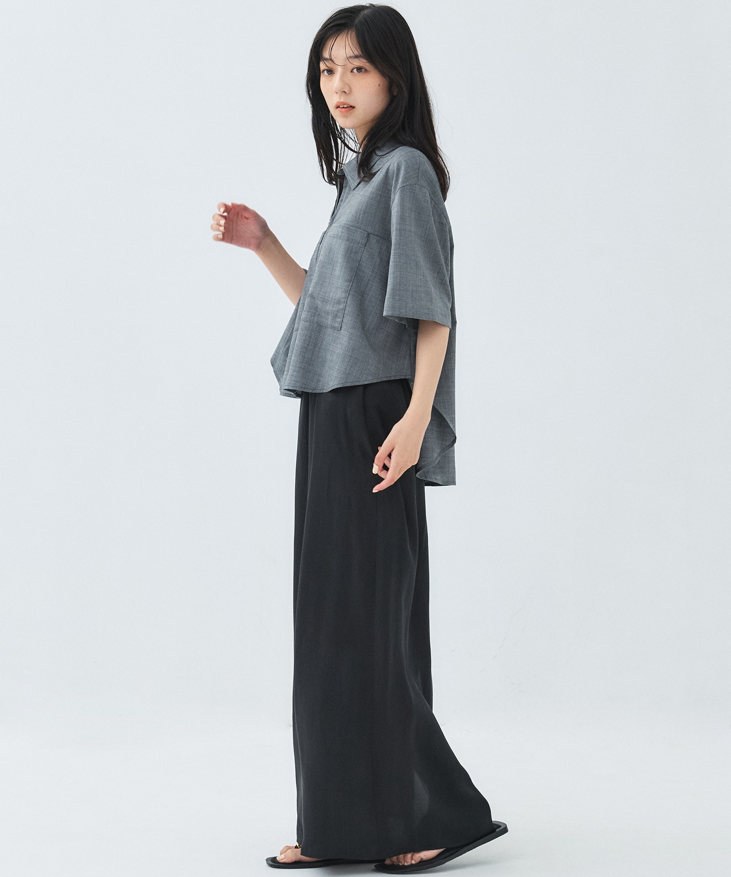 【完売間近】ドライトロフロントジップシャツ