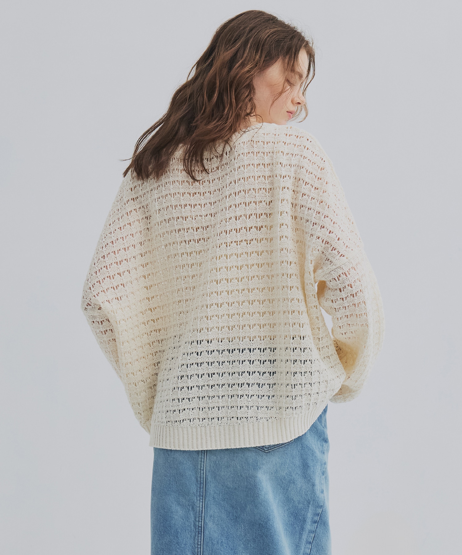 WASHI ミックスメッシュニット