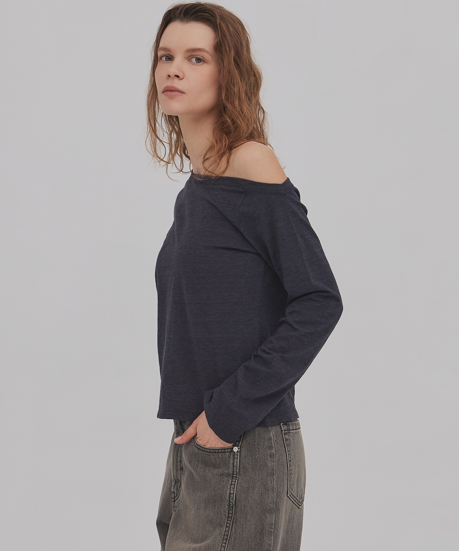 【残り僅か】メランジワンショルダーTEE