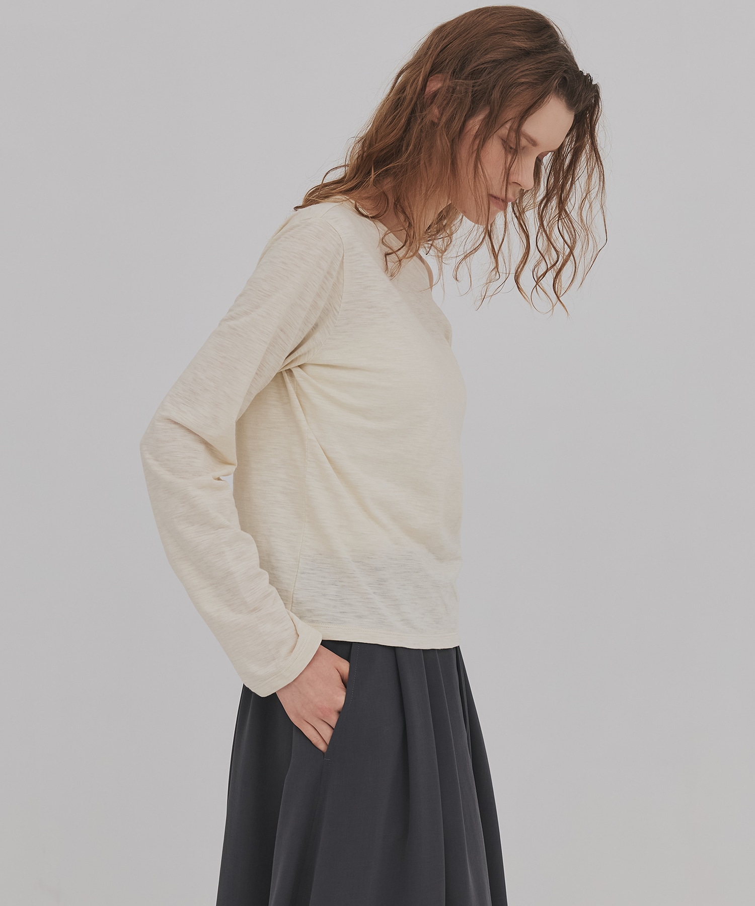 【残り僅か】メランジワンショルダーTEE