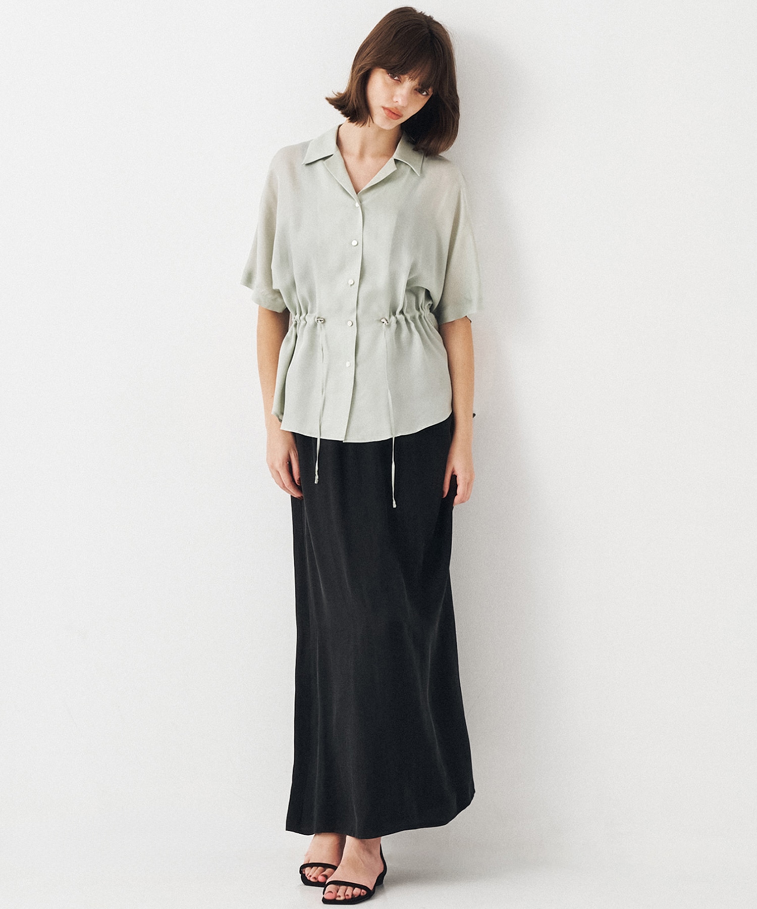 【WEBのみ再入荷｜残り１点】ピーチキュプラドロストシャツ