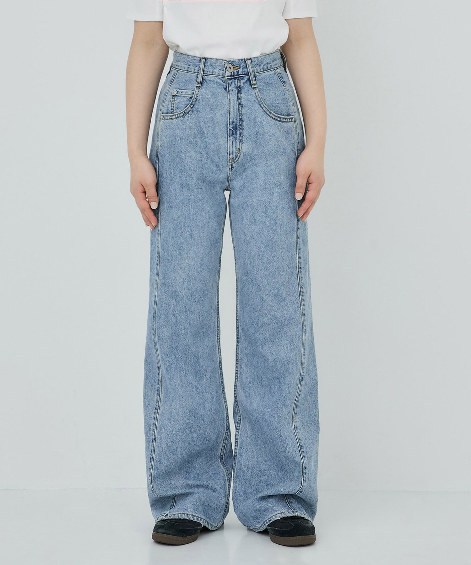 〈残りわずか〉PUBLIC DENIM BLUE RELAX ロング