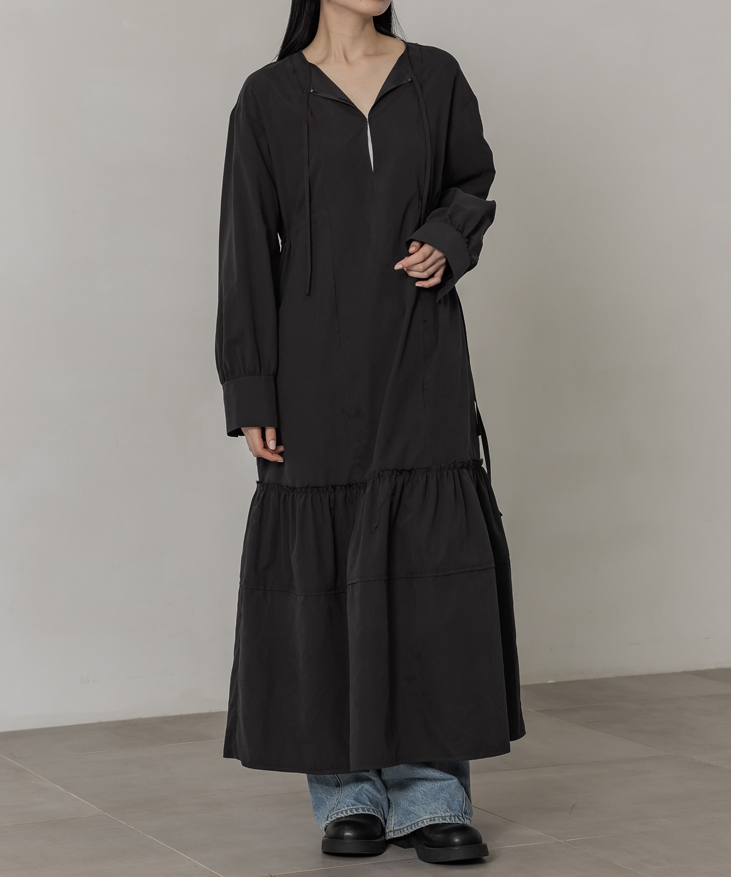 【完売間近】カフタンギャザーワンピ