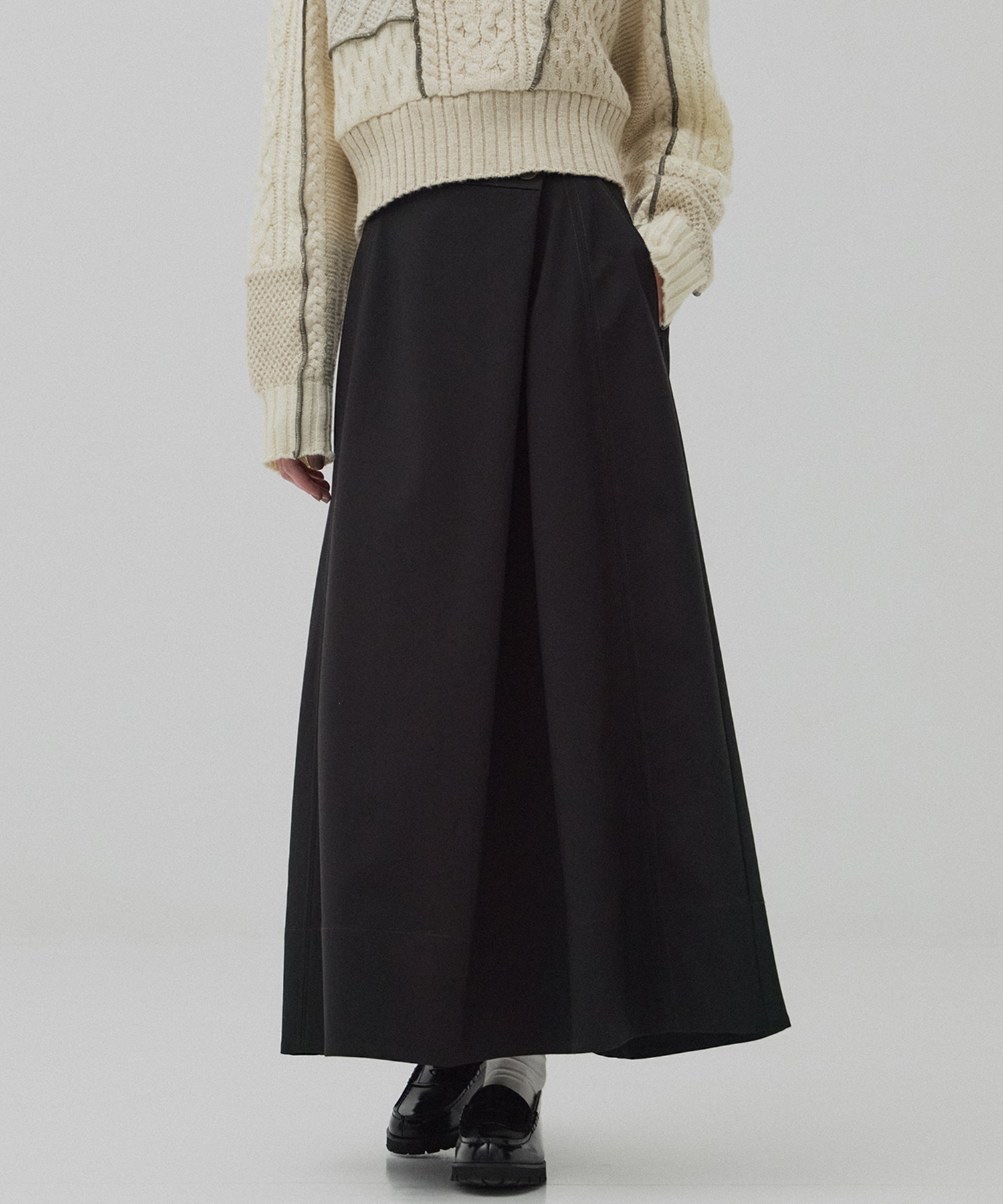 【残り僅か】ラップフレアスカート