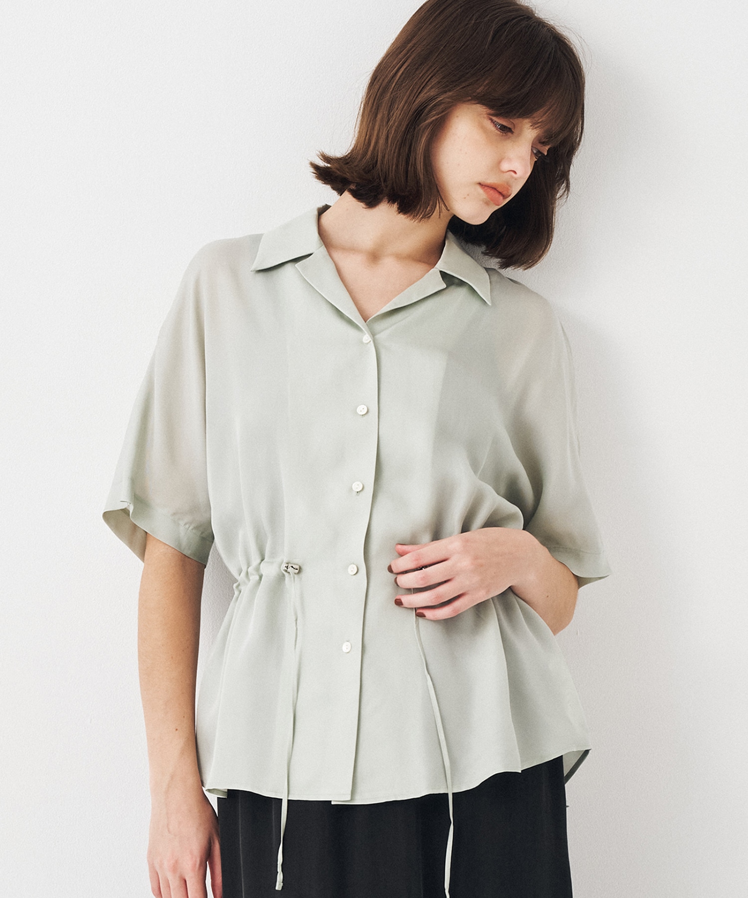 【WEBのみ再入荷｜残り１点】ピーチキュプラドロストシャツ